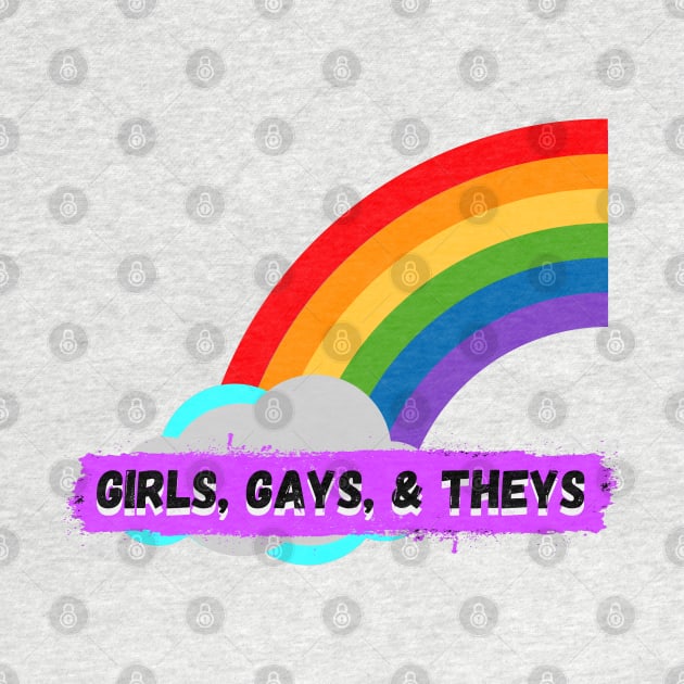 Girls, Gays, and Theys – Half Rainbow with Clouds by KoreDemeter14